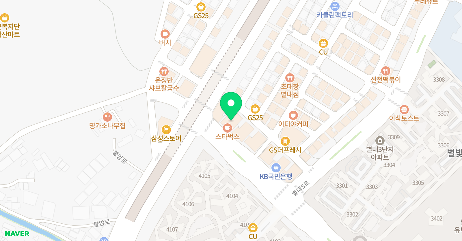 국풍2000 국어학원 별내직영관 위치