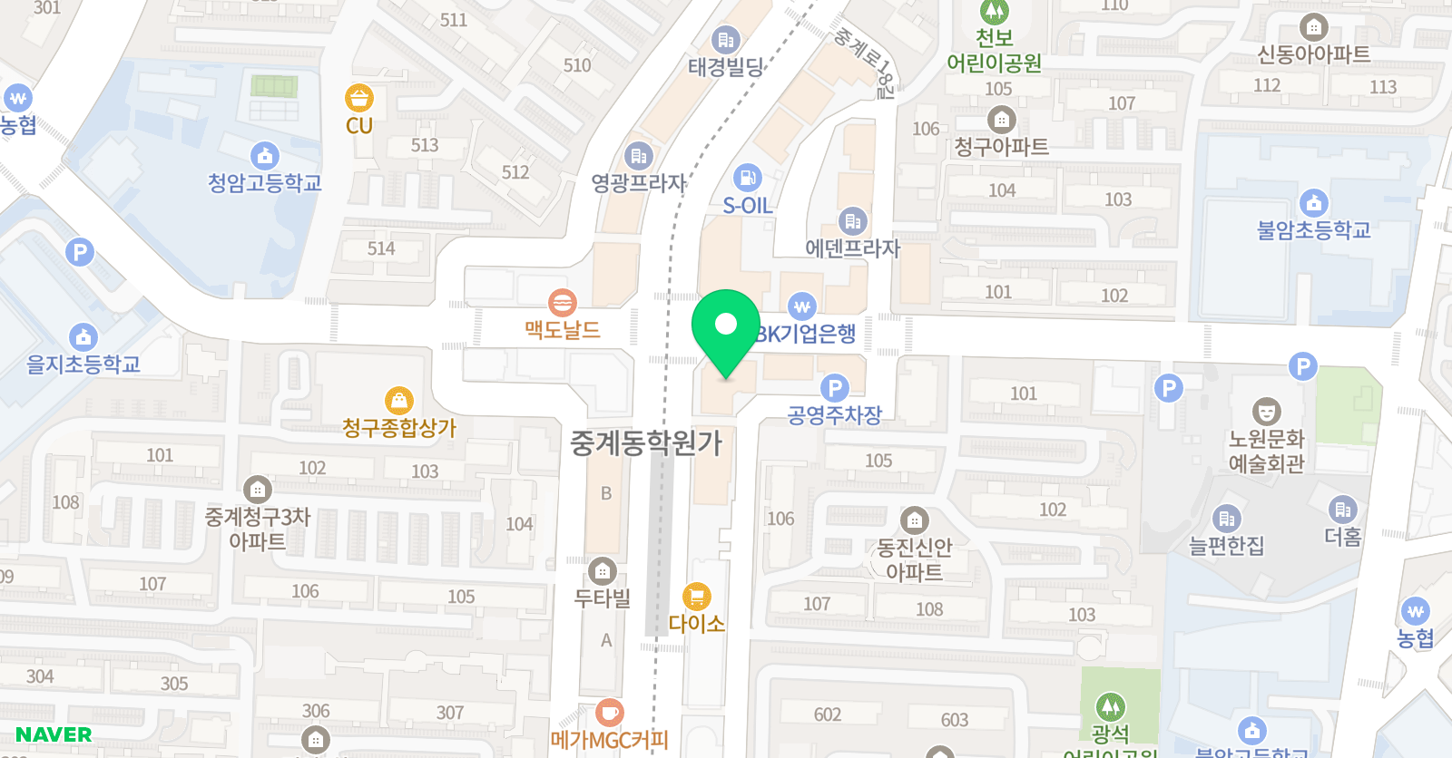 풀리고 수학학원 위치