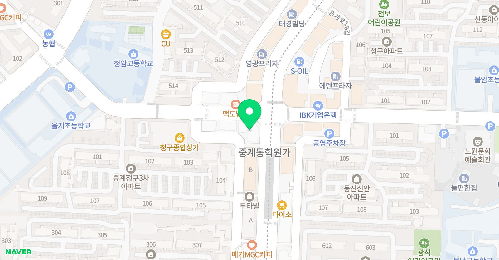왕효진 수학학원 위치