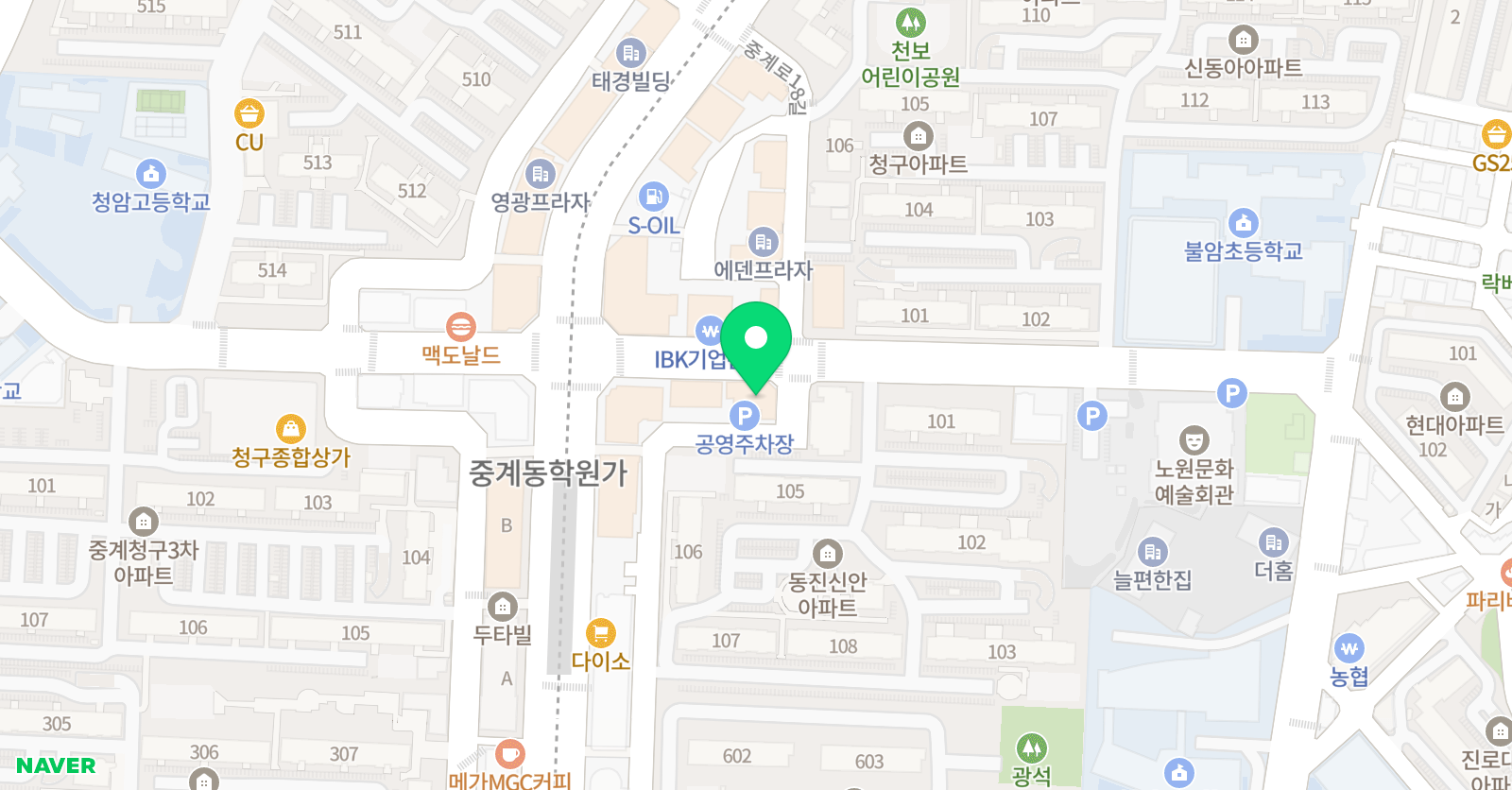 황혜정영어학원 위치