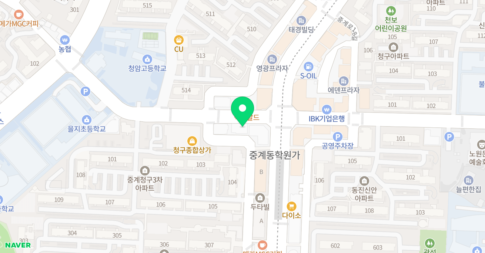 이투스 수학학원 중계점 위치