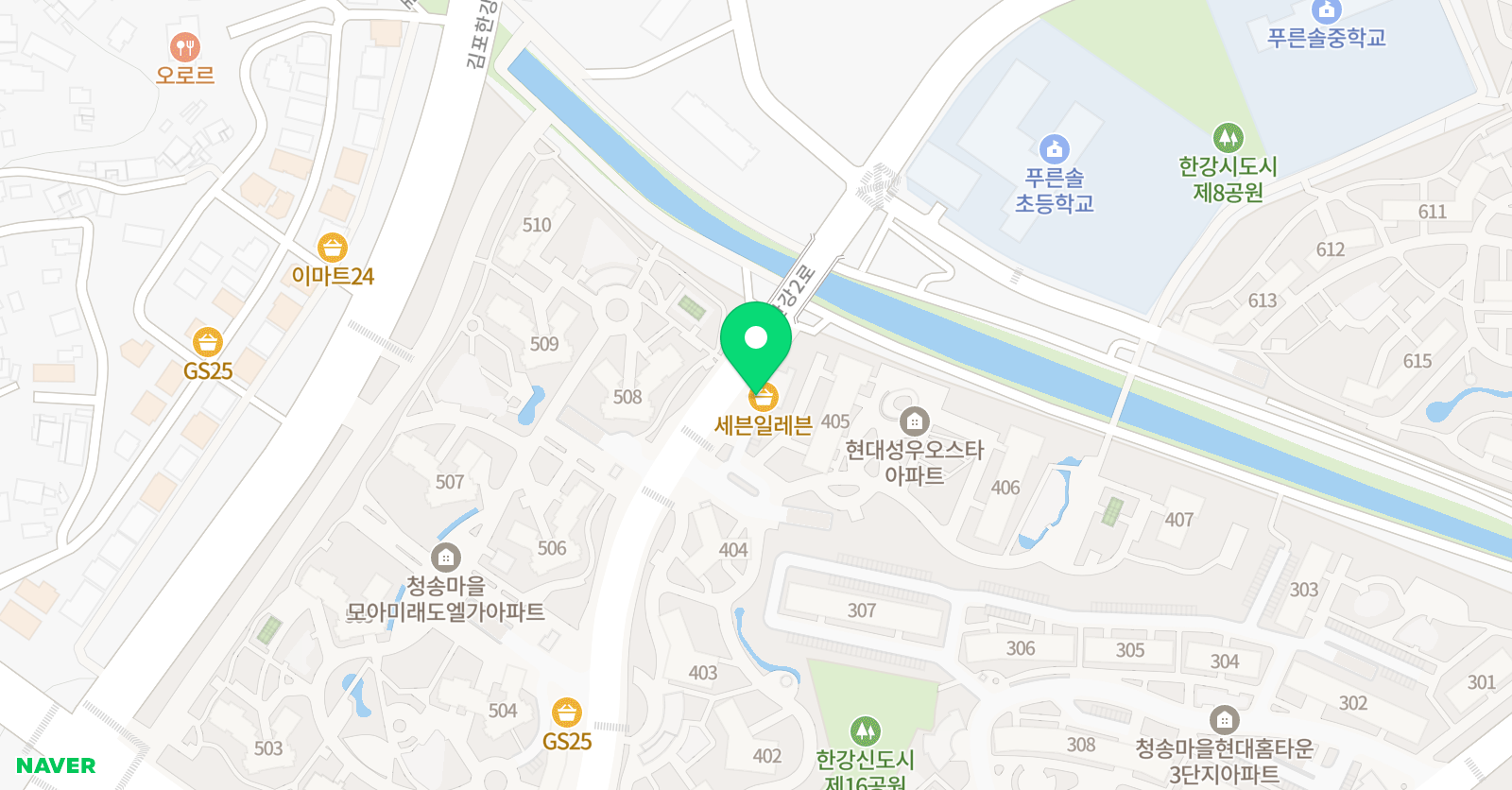 뮤엠 영어 푸른솔점 위치