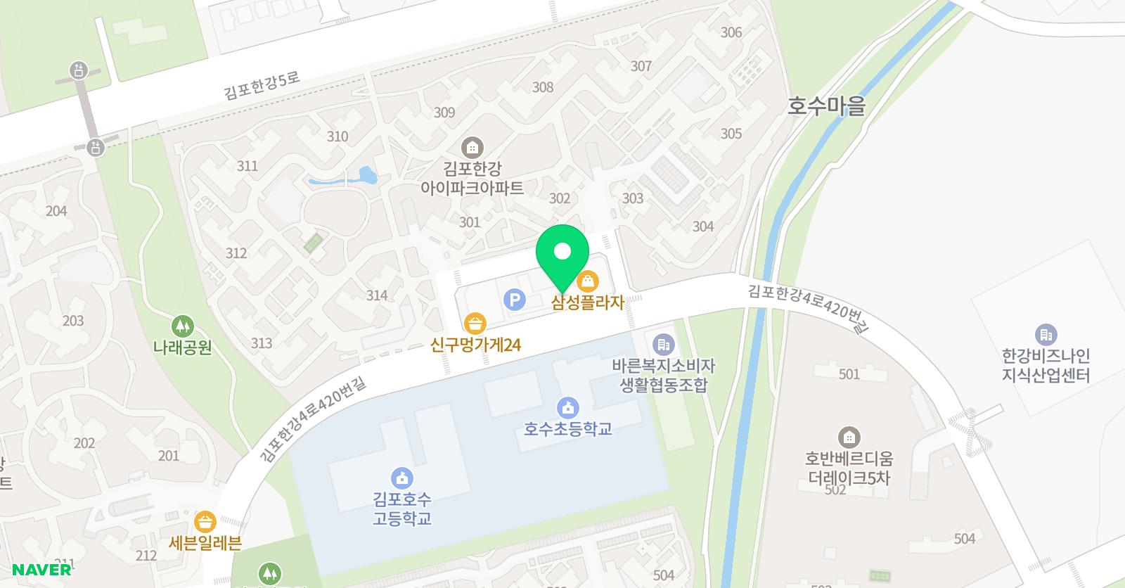 눈높이러닝센터 김포호수학원 위치