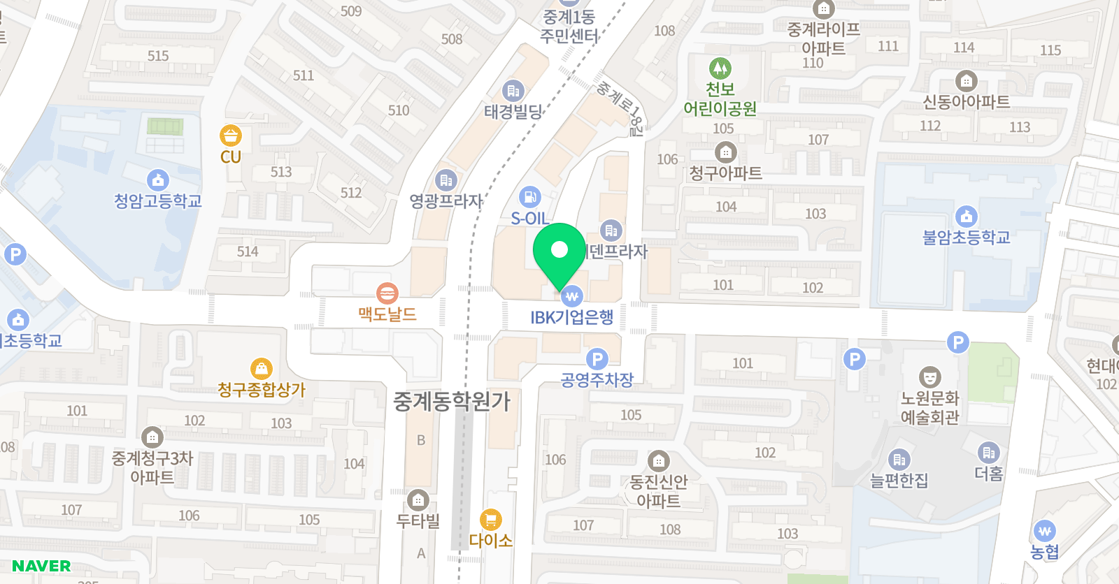 생각하는황소 노원점 위치