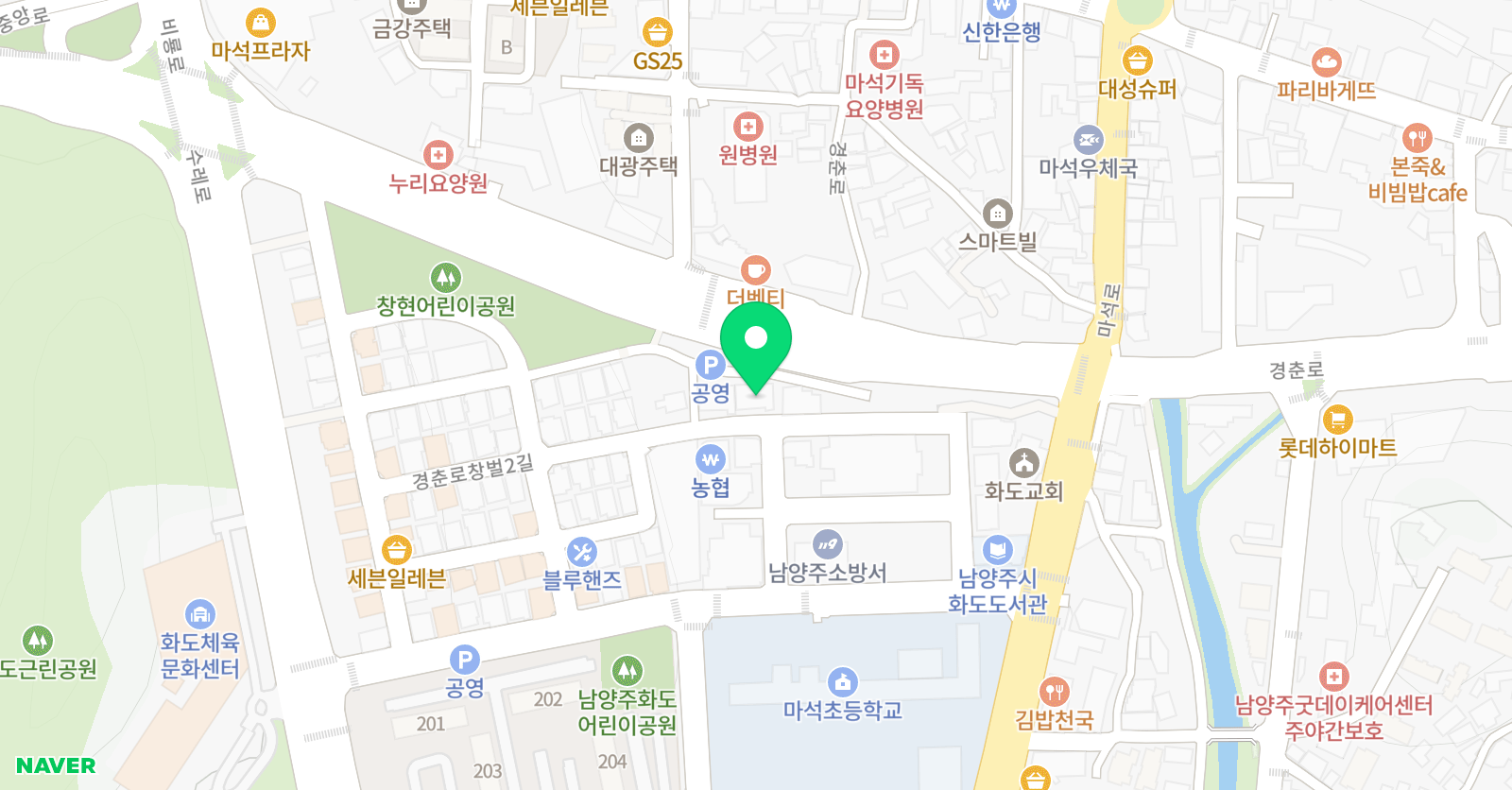 GnB패럴랙스 학원 창현캠퍼스 위치