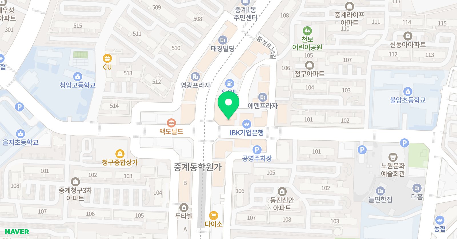 나다움 아트스튜디오 미술학원 위치