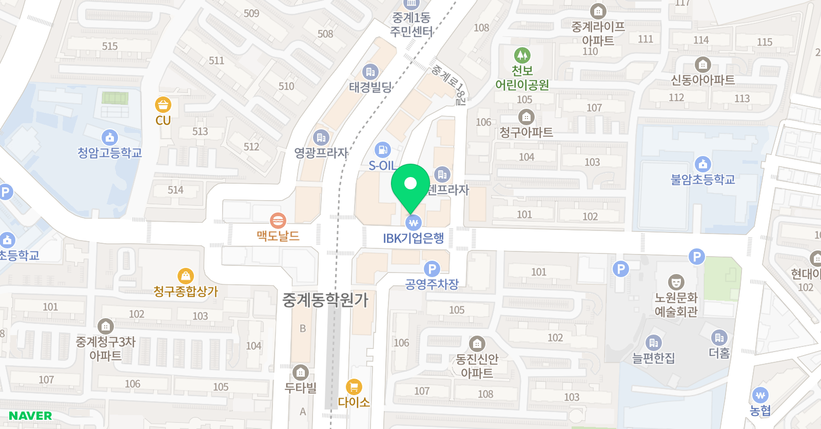 민선생 수학학원 위치