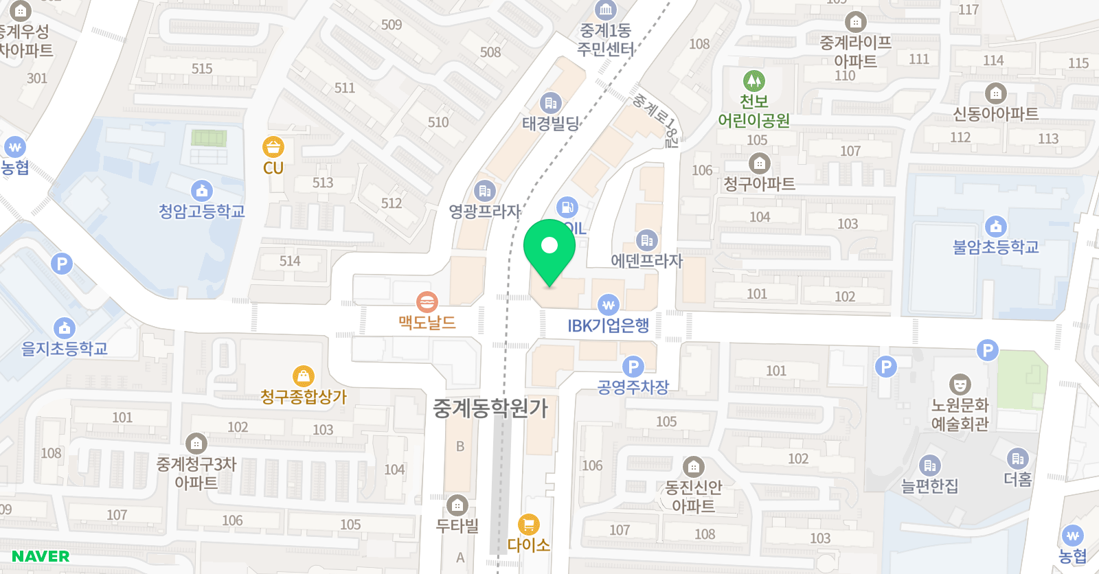 윤오상 수학학원 1관 위치