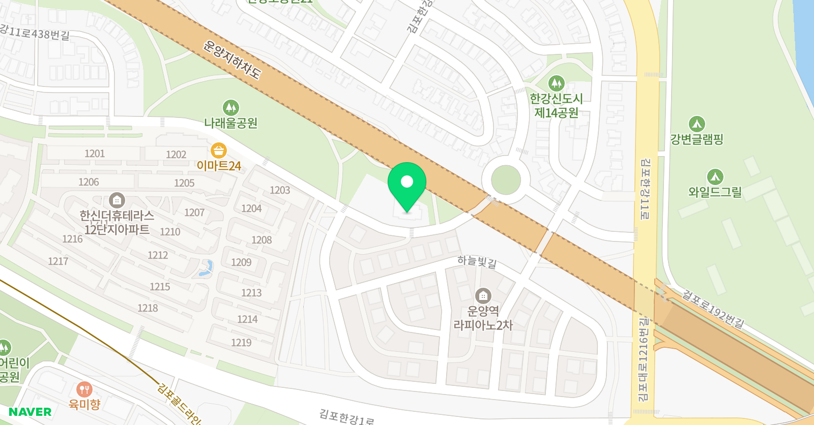 프라임 운양 어학원 위치