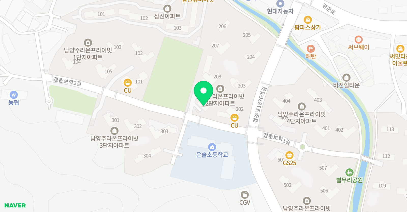 삼성영어셀레나 은솔교실 위치