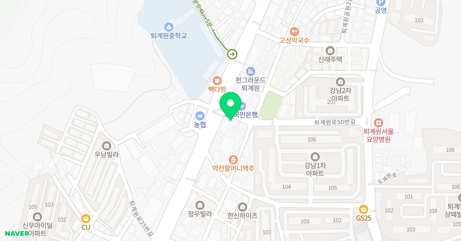 튼튼영어마스터클럽 남양주퇴계원학원 위치