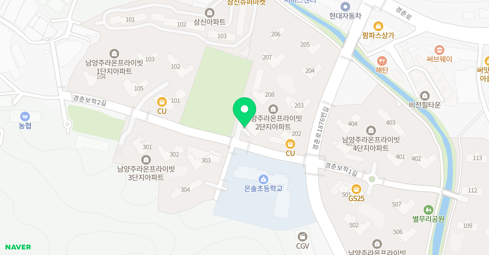 라온은솔 피아노학원 위치