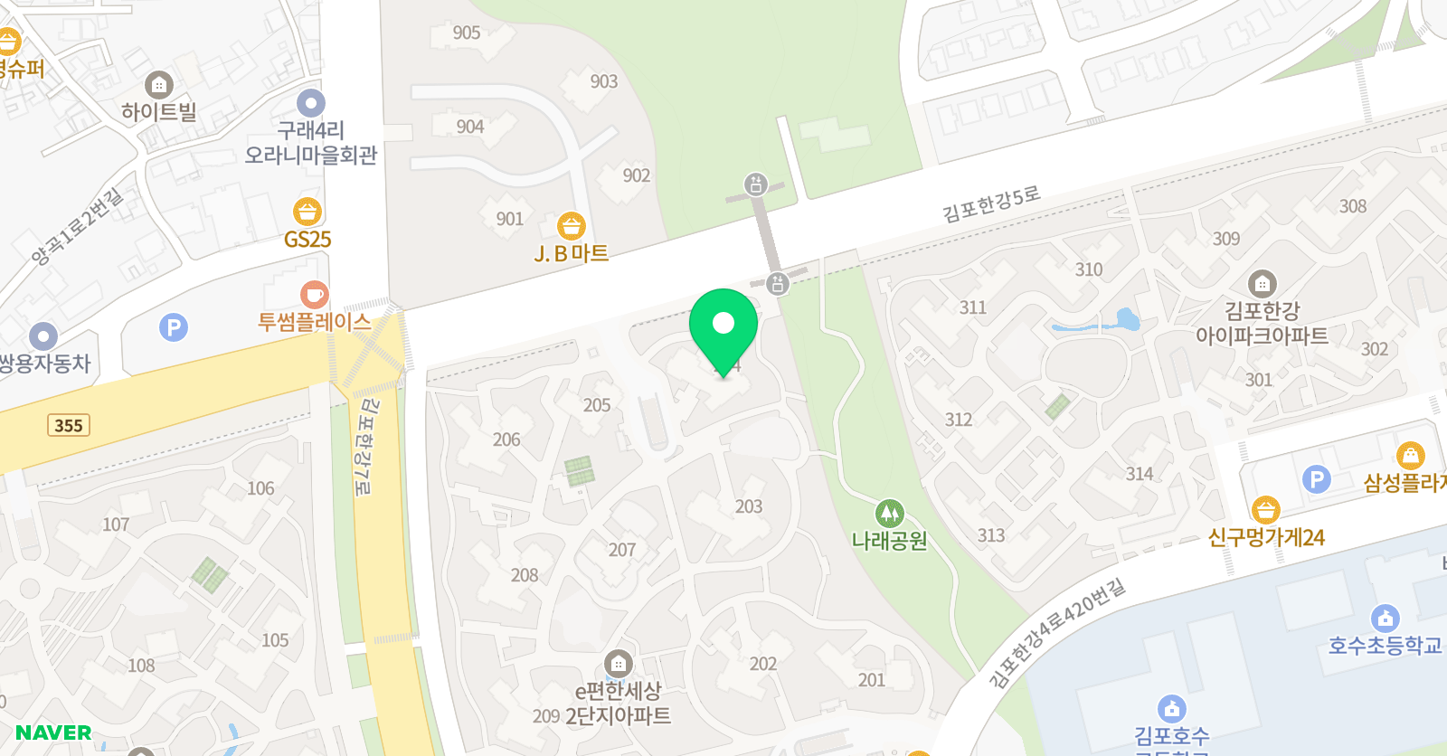 기탄 사고력교실 구래이편한세상2단지점 위치