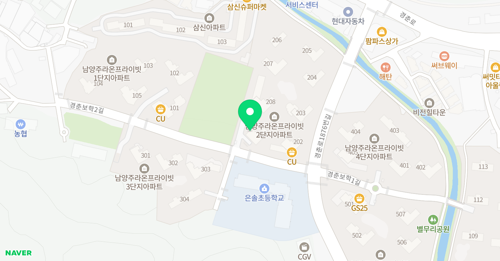 셀파우등생교실 T클래스 은솔교실 위치