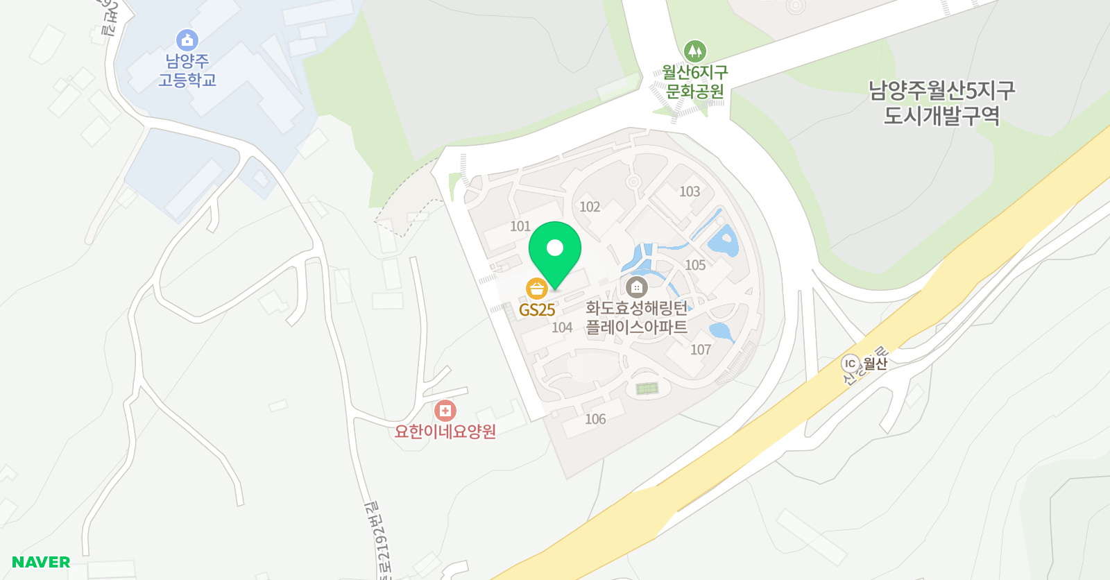 유니팝 남양주화도월산센터 위치