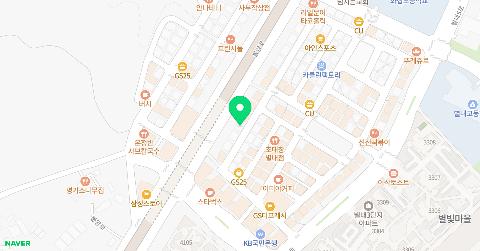 아트앤하트 별내미술학원 위치
