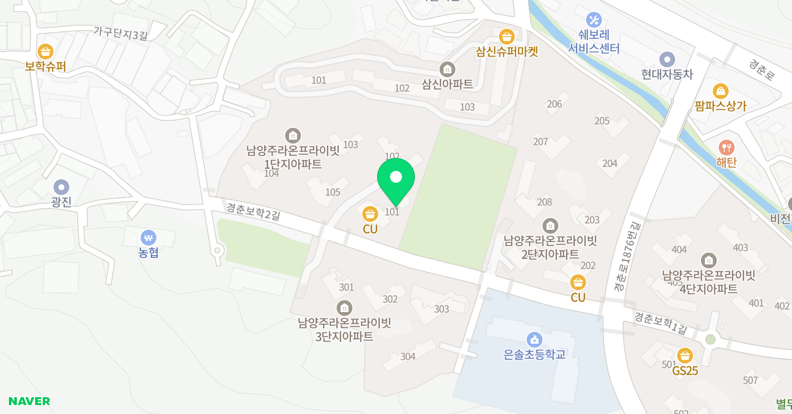 101 수학 위치
