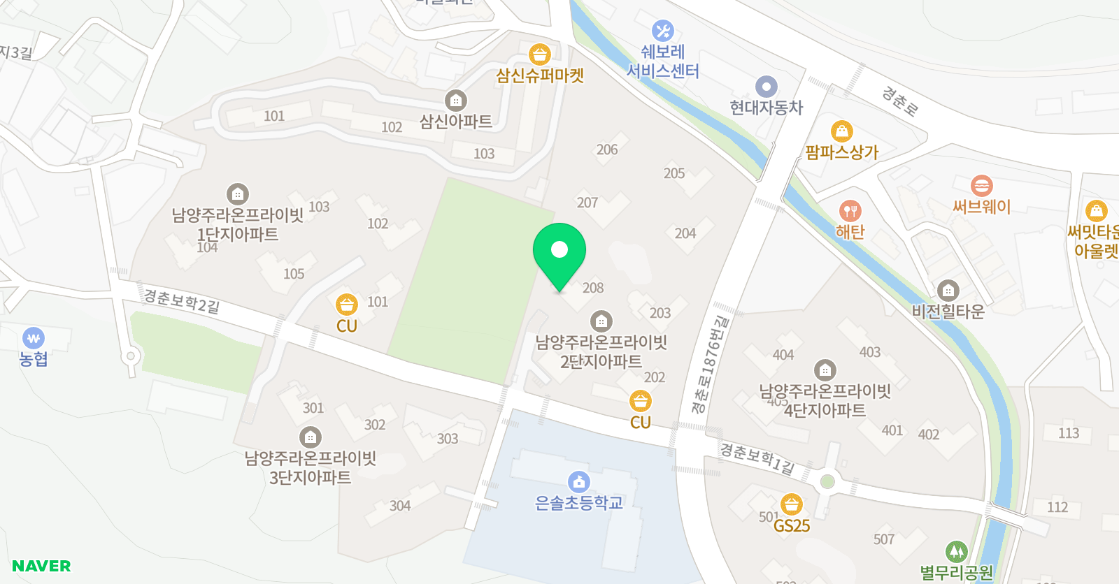 기탄사고력교실 화도라온프라이빗교실 위치