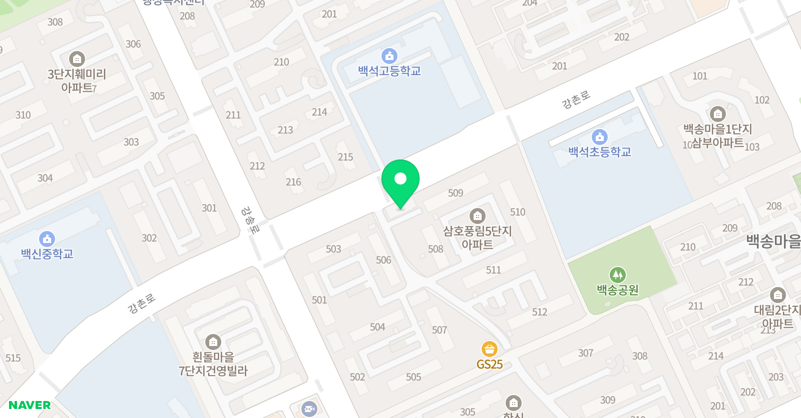 삼성 영어 백석학원 위치