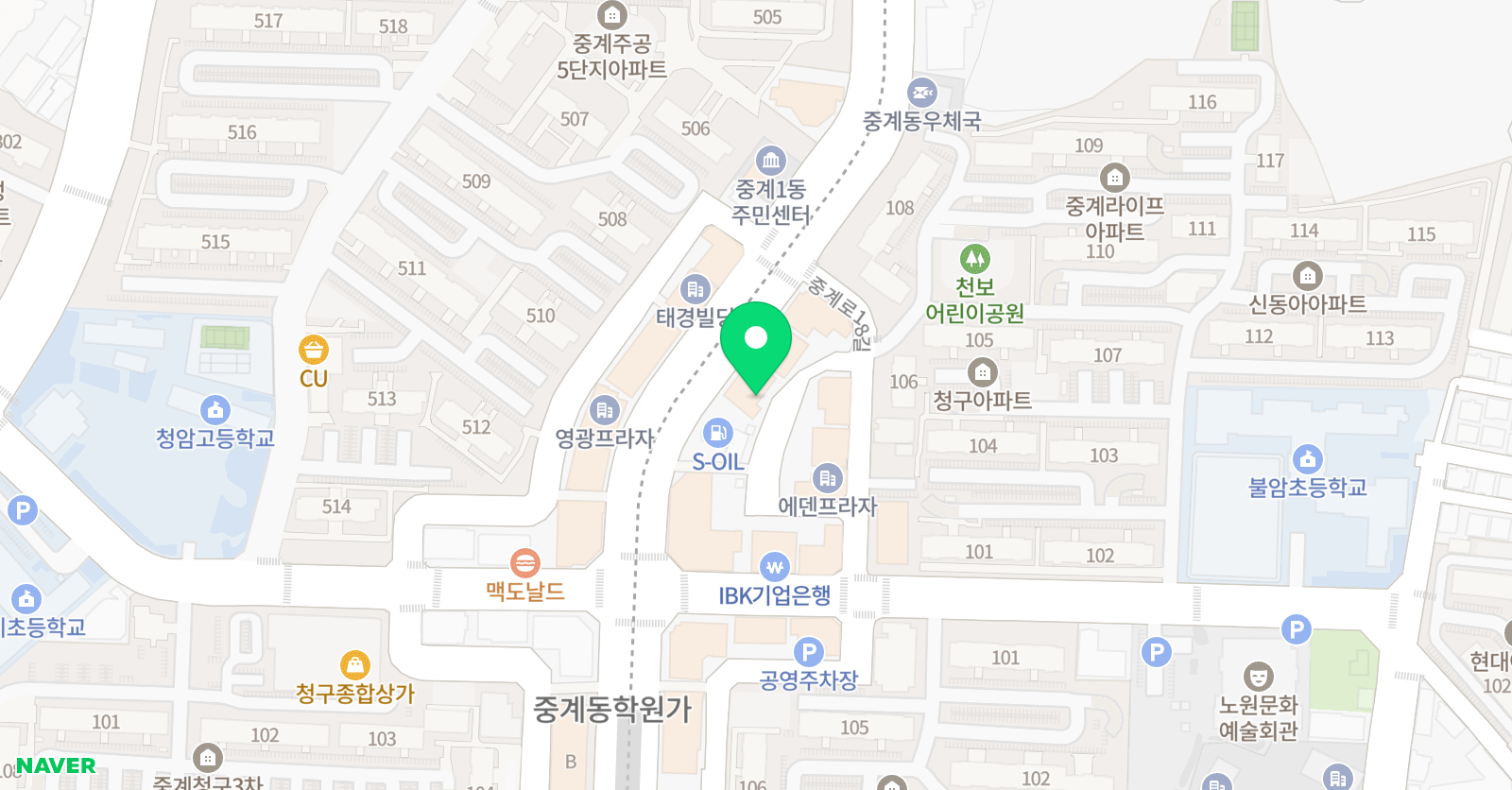 유투엠 수학학원 중계캠퍼스 위치