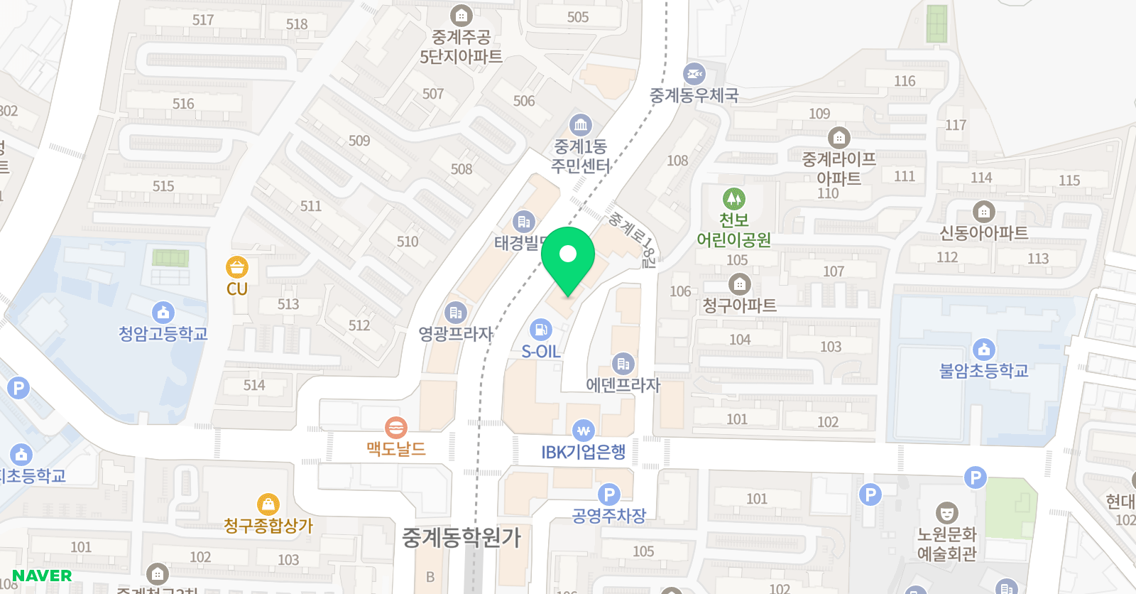 올림피아드학원 중계영재센터 위치