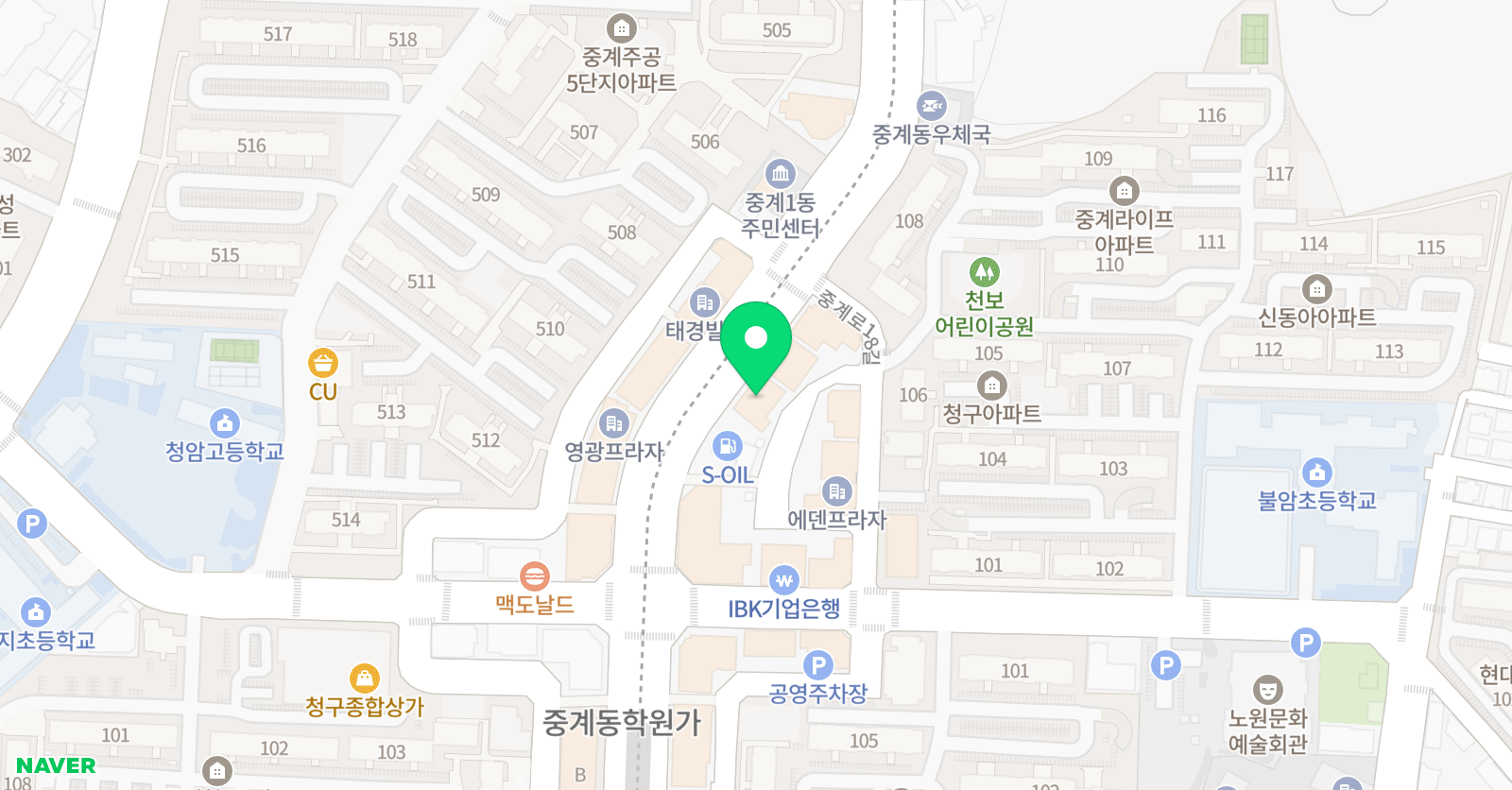CMS 중계영재관 GS관 위치