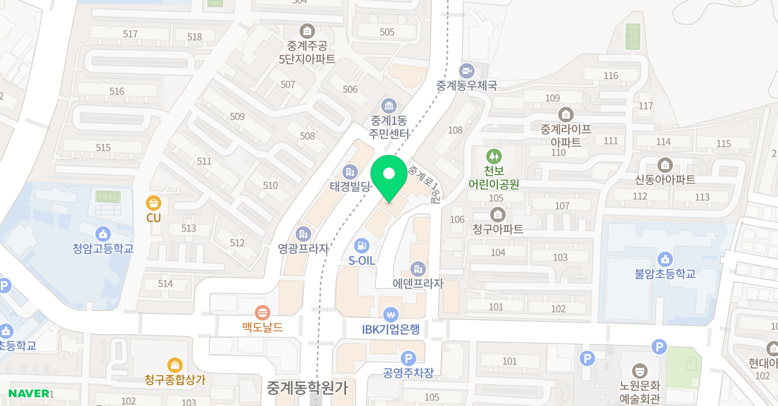 더블유 수학학원 위치