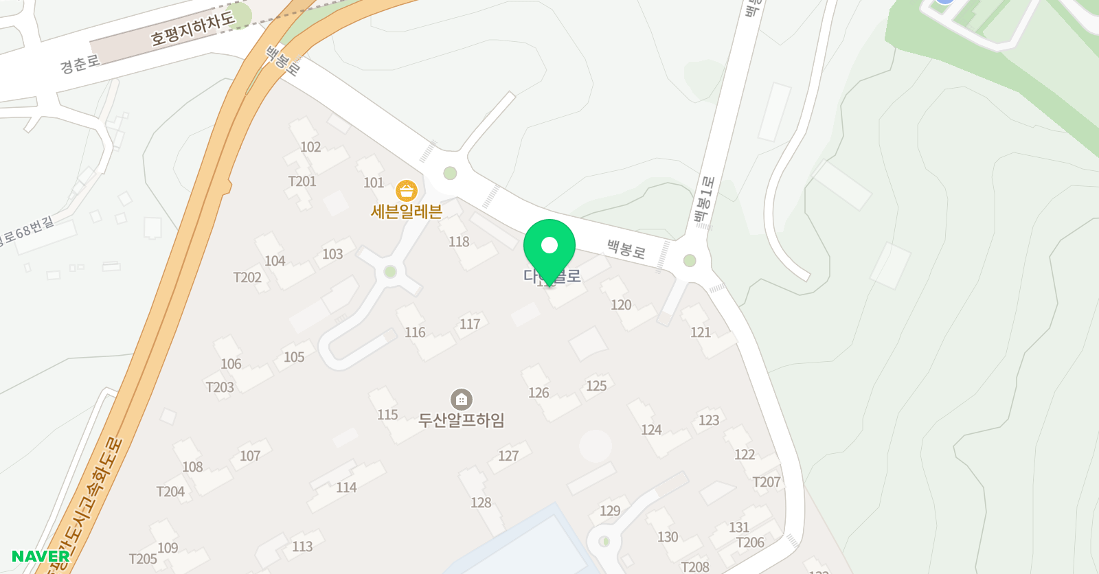 아트앤하트 남양주호평알프하임점 위치