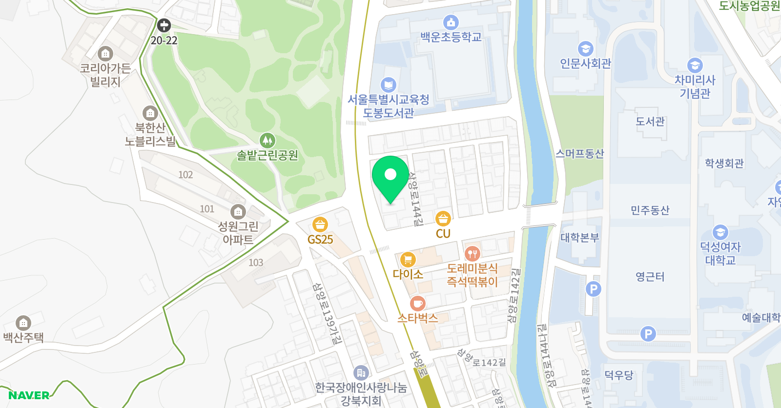 색나무 미술 위치