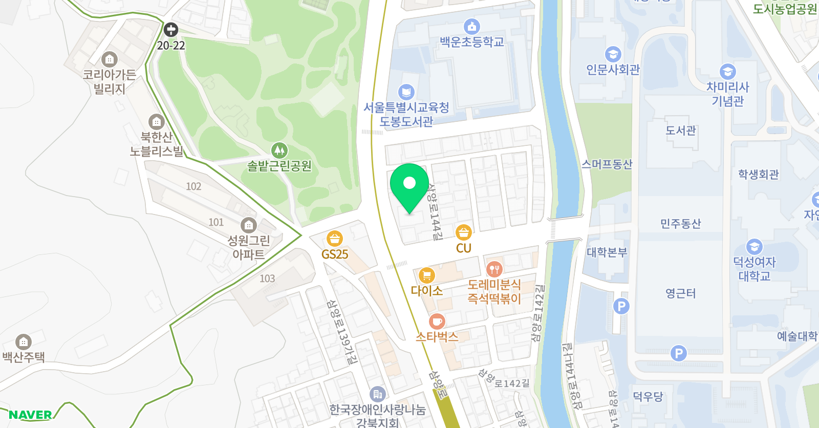 한양리채 음악학원 도봉점 위치