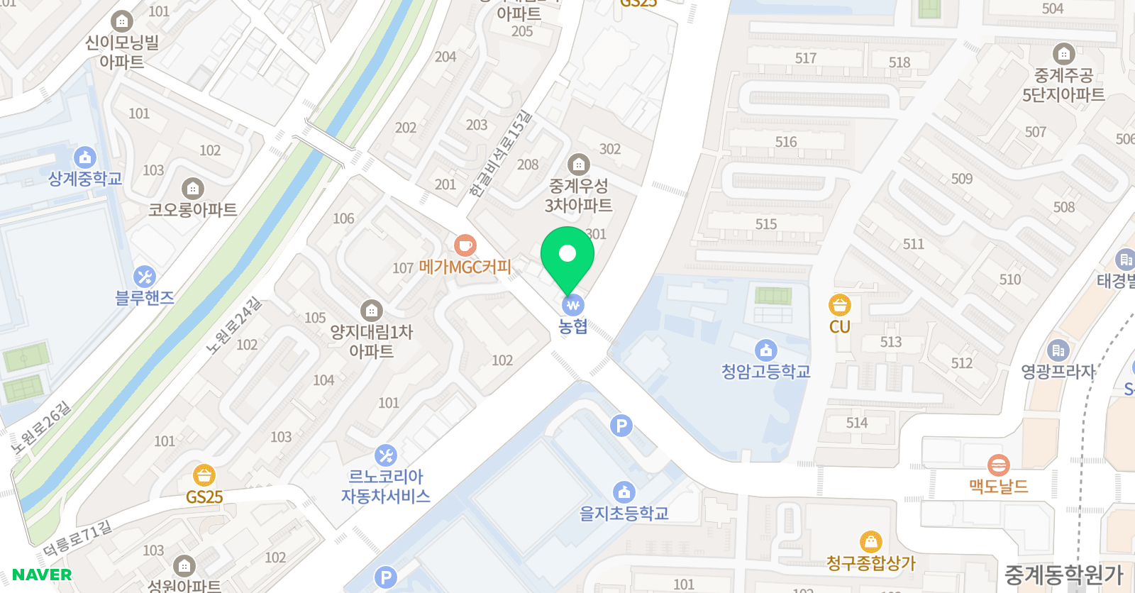 와이키즈 노원중계센터 위치