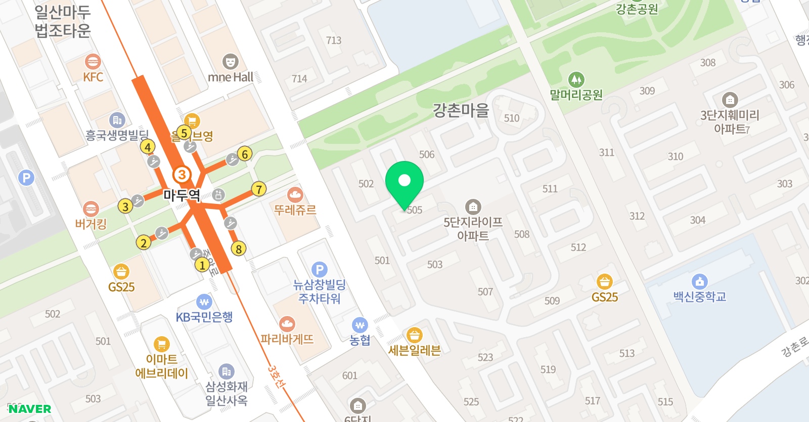 주오리 영어 위치