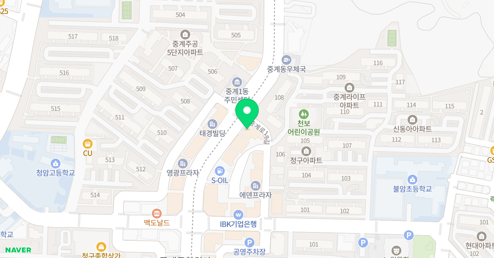 토피아 어학원 중계캠퍼스 위치