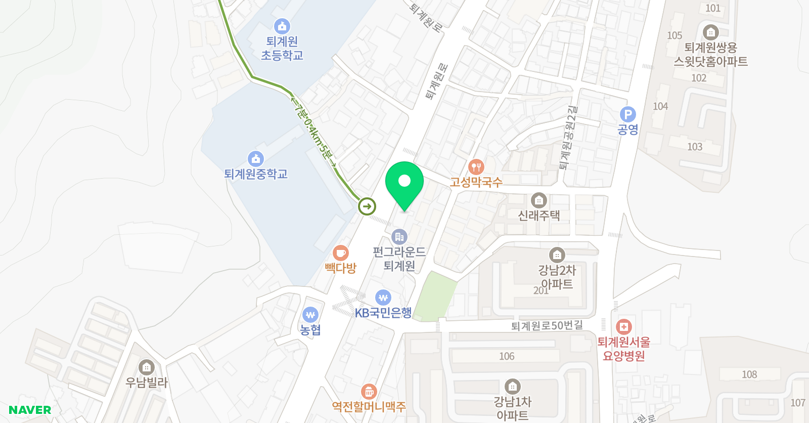 엠케이 어학원 퇴계원점 위치