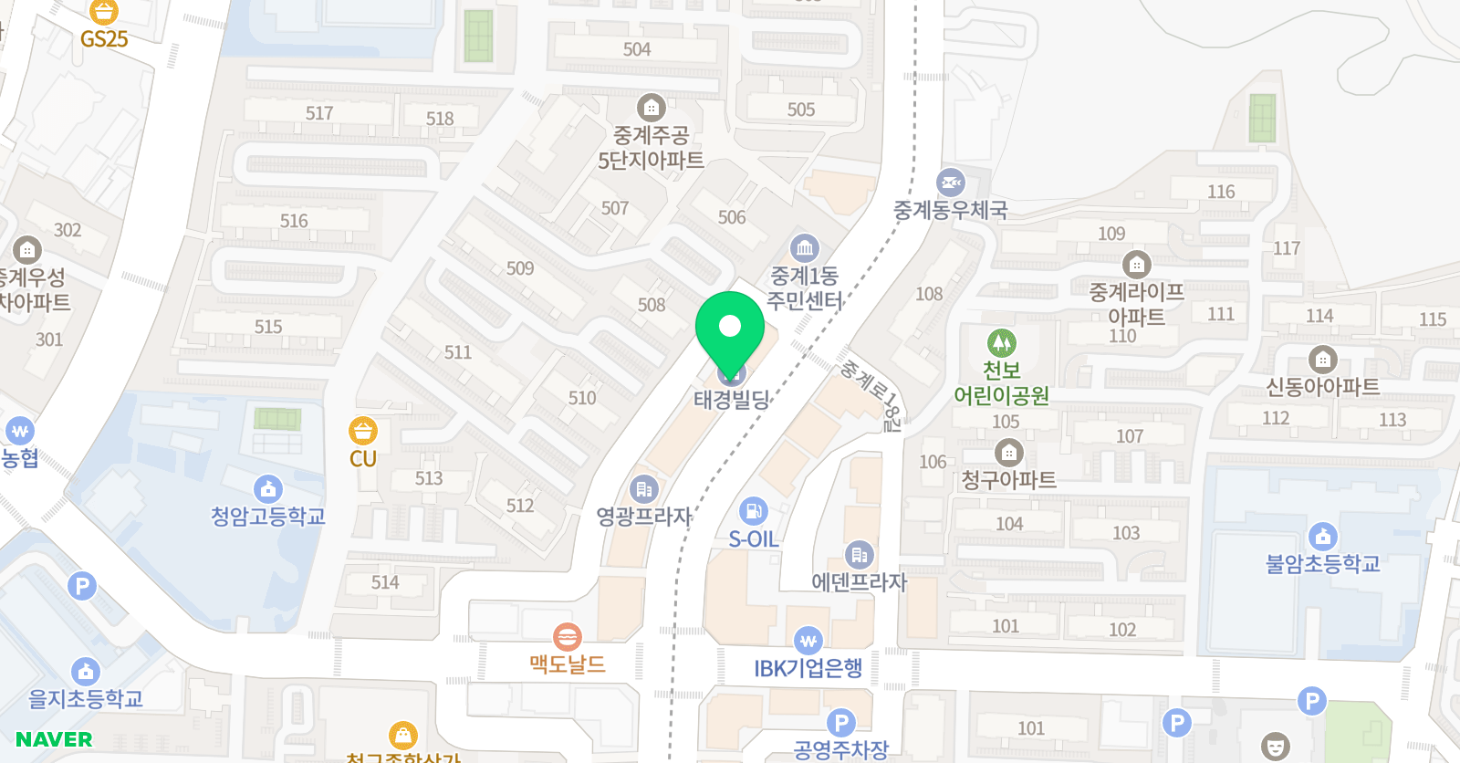 영재체험 수학학원 위치