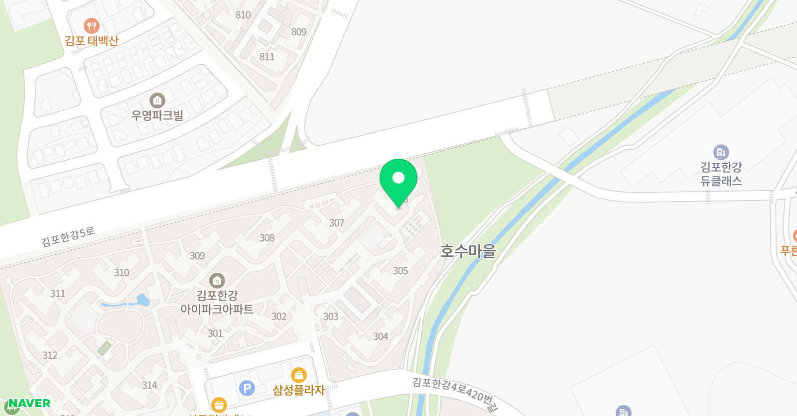 홈런스마트클래스 김포호수초점 위치