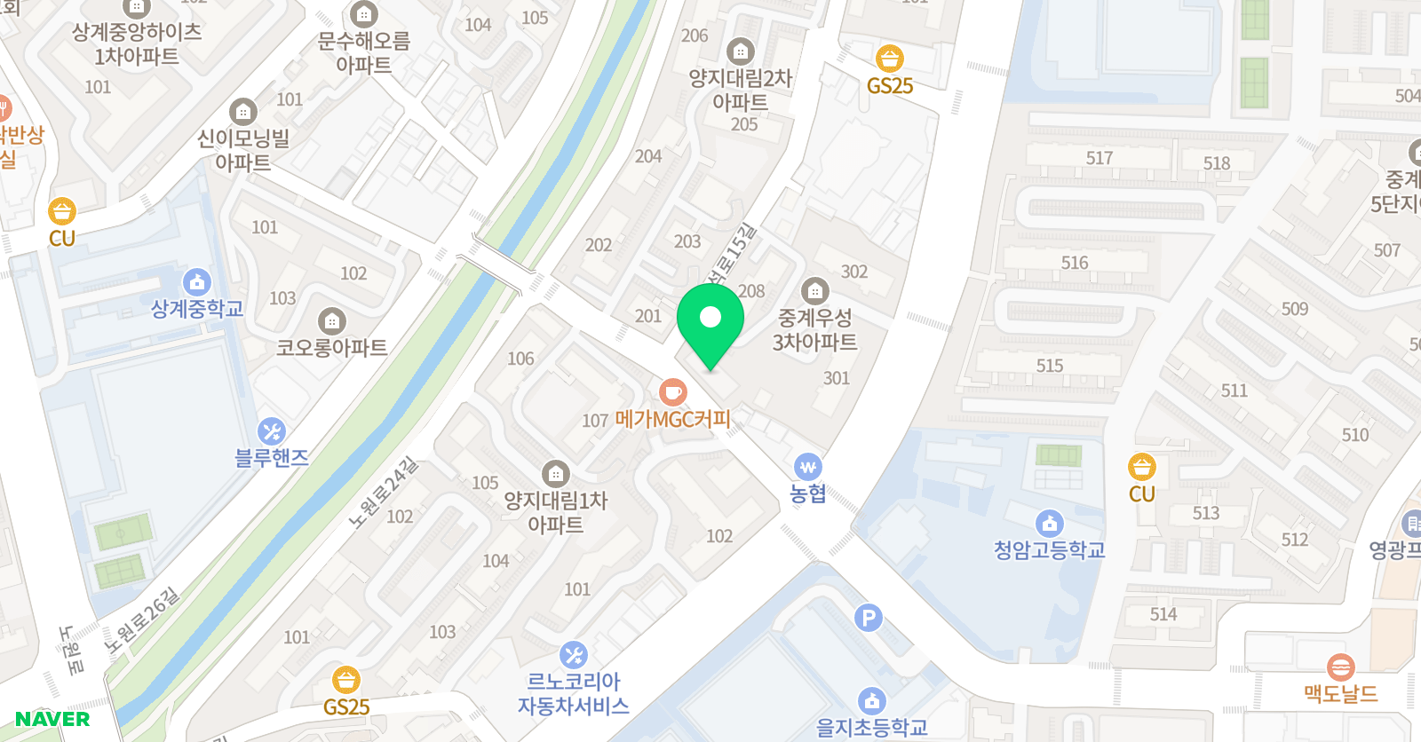 중계 프라임리더스앤1대1 영어학원 위치