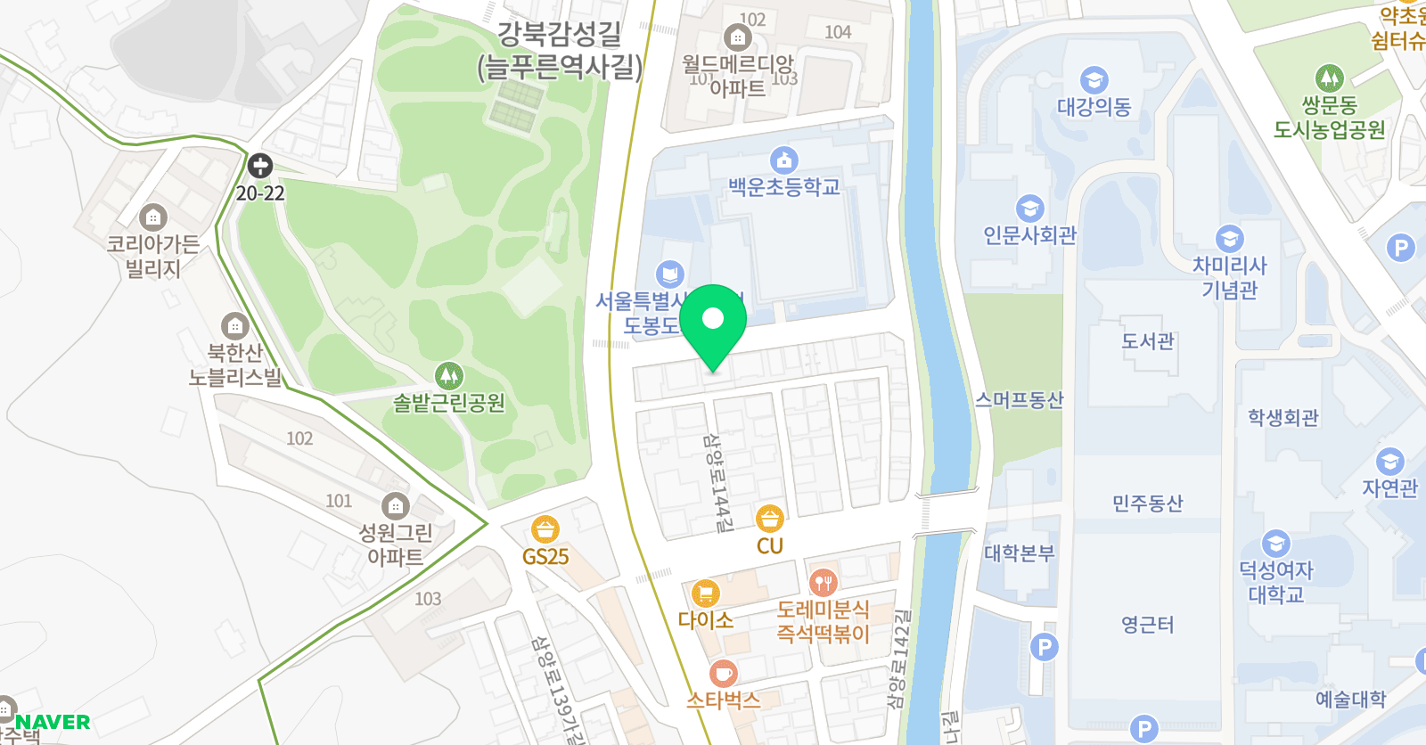 스마트푸르넷학원 백운점 위치