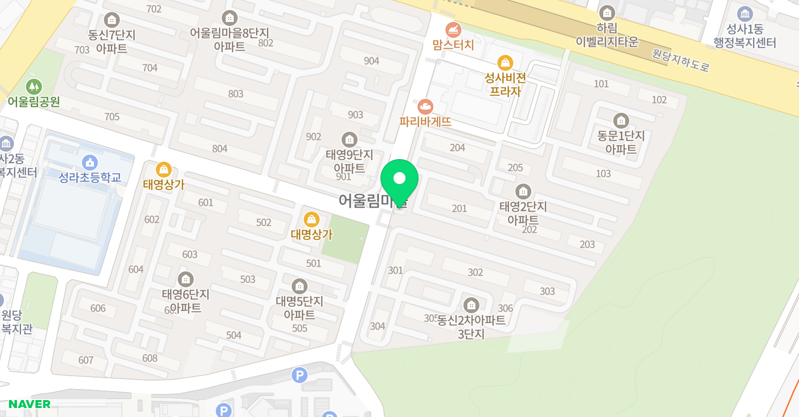뮤엠 영어 원당성라점 위치