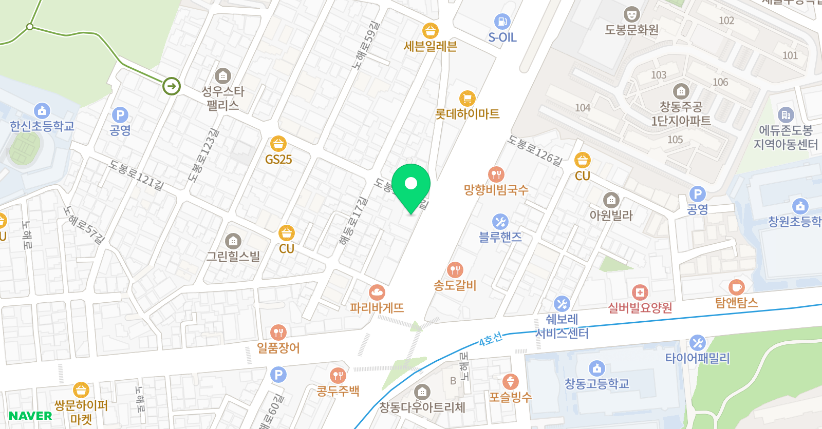 와이즈만영재교육 CNI도봉센터 위치