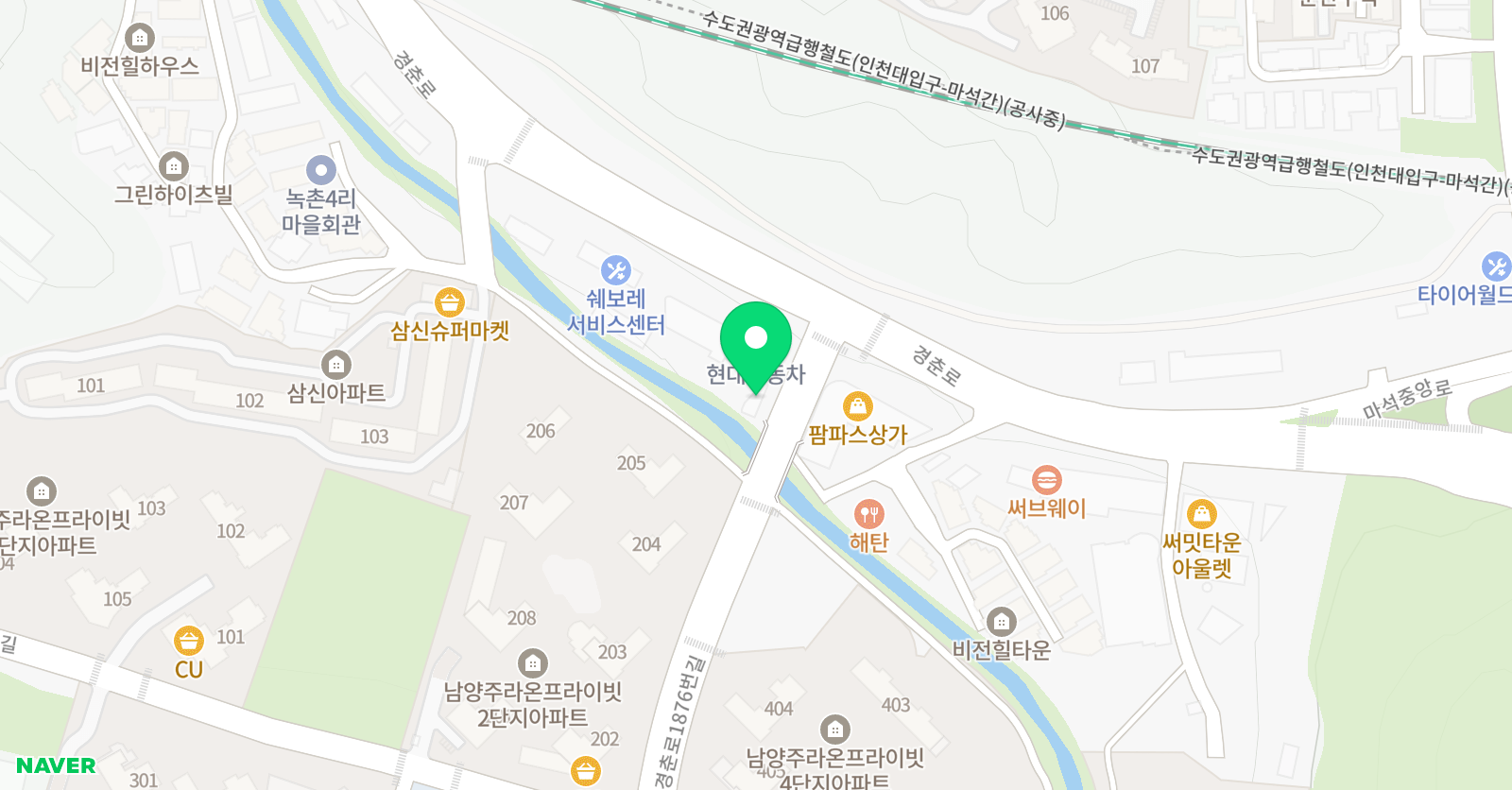 유니팝 남양주화도라온센터 위치