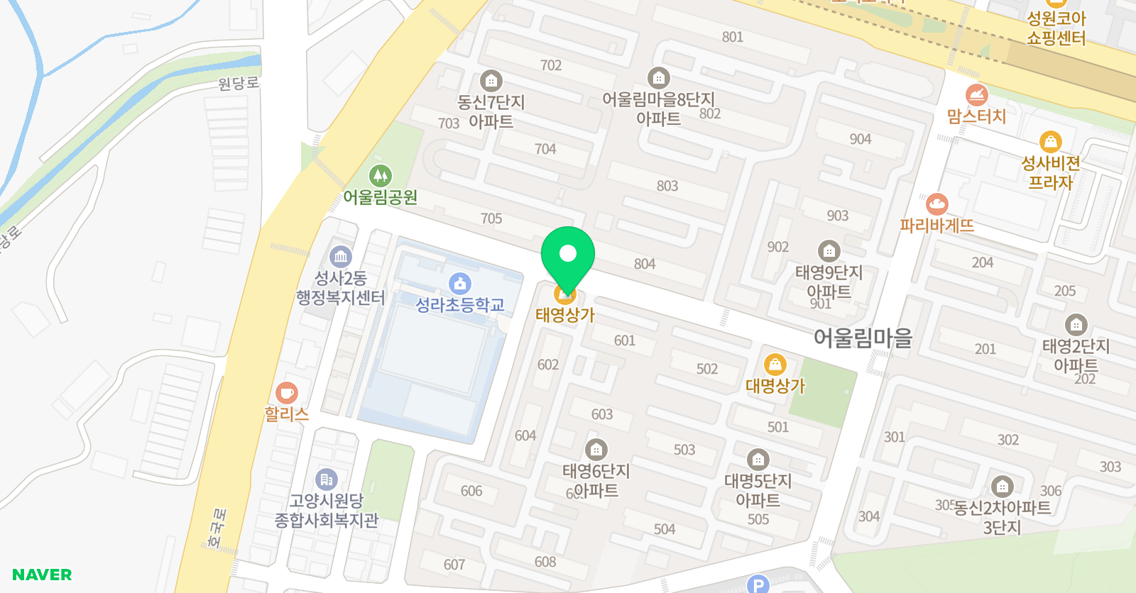 윤선생 우리집앞 영어교실 고양성라점 위치