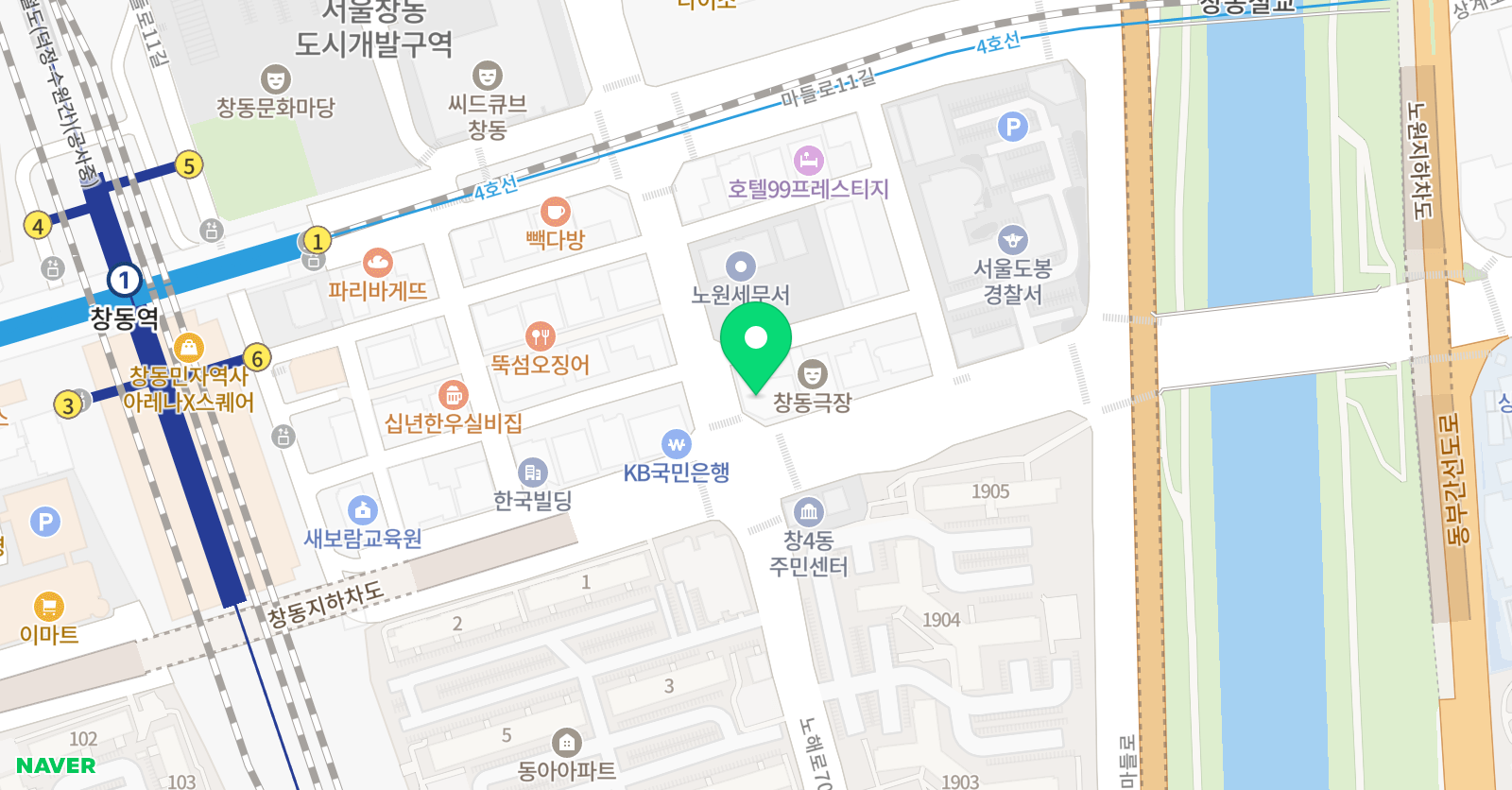 청담 어학원 도봉브랜치 위치