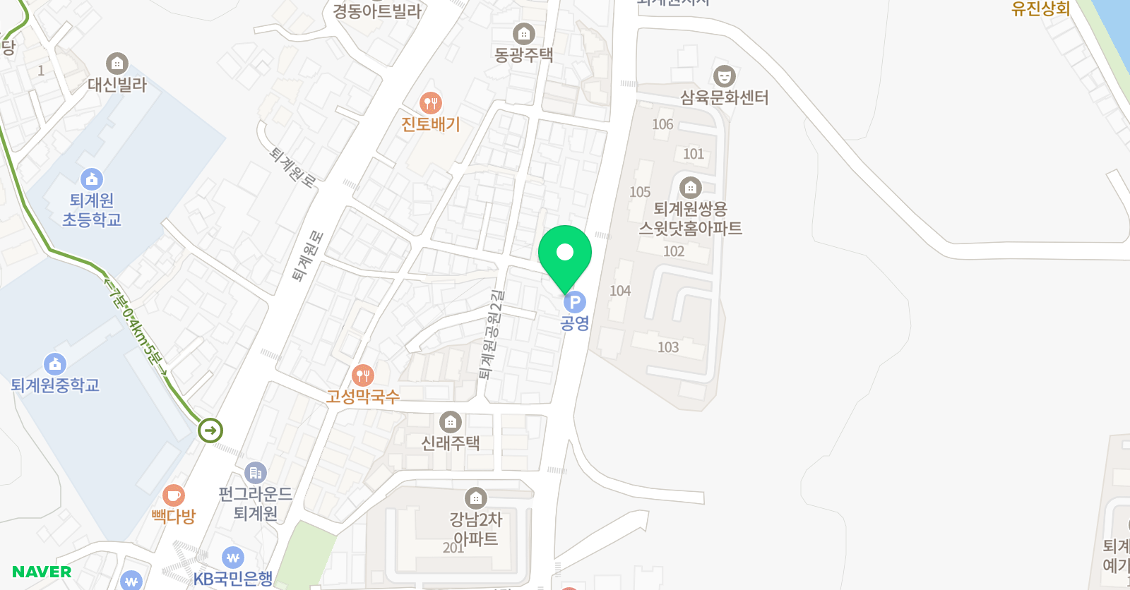 용인대송라 태권도 위치