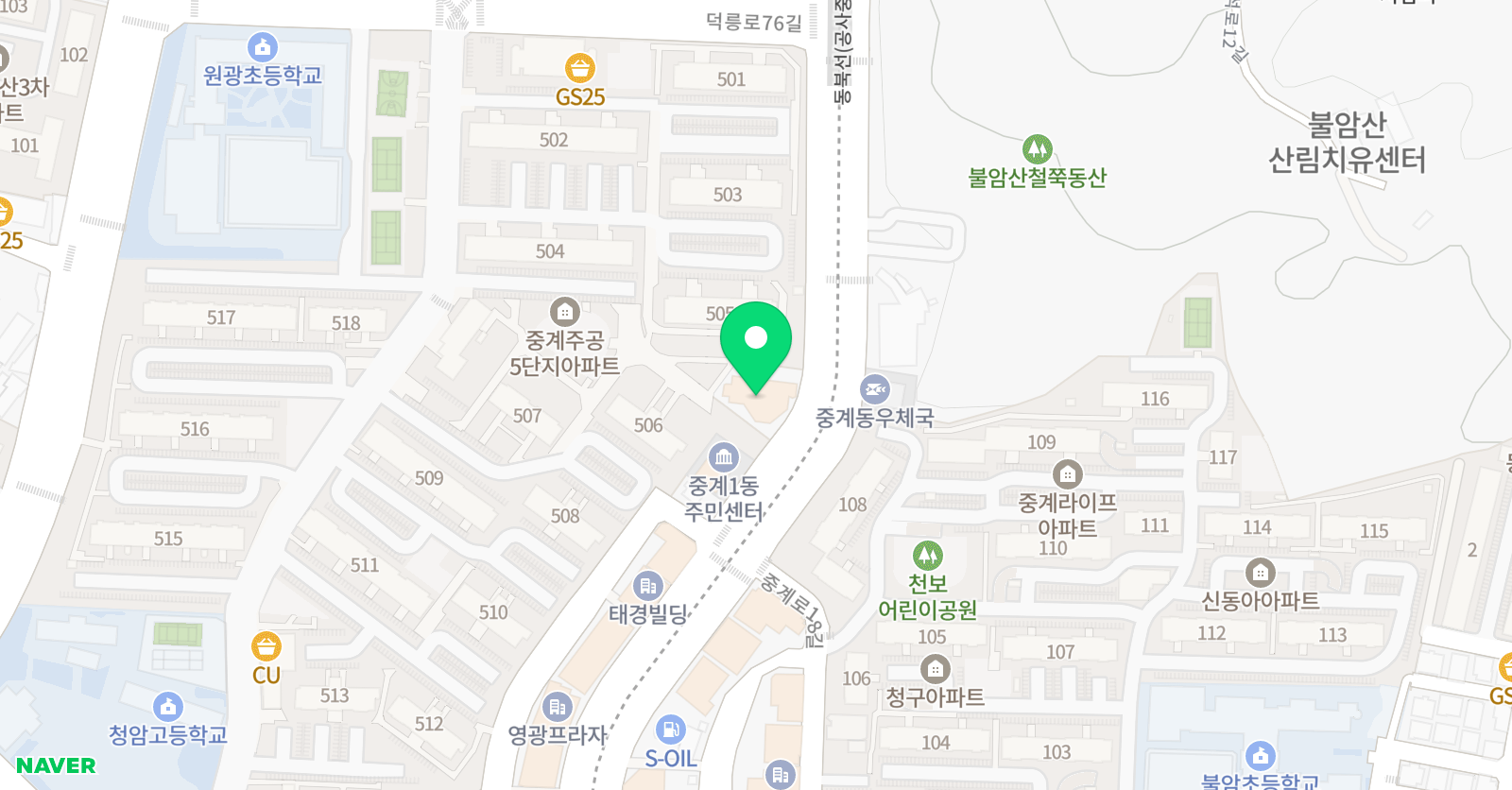 홍재룡 수학전문학원 위치
