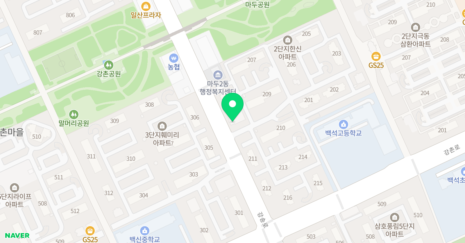 한우리 마두 논술교습소 위치
