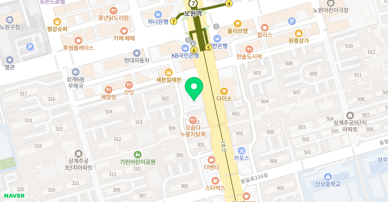 J 영어학원 위치