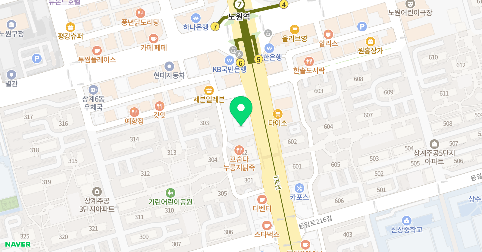 엠수학학원 위치