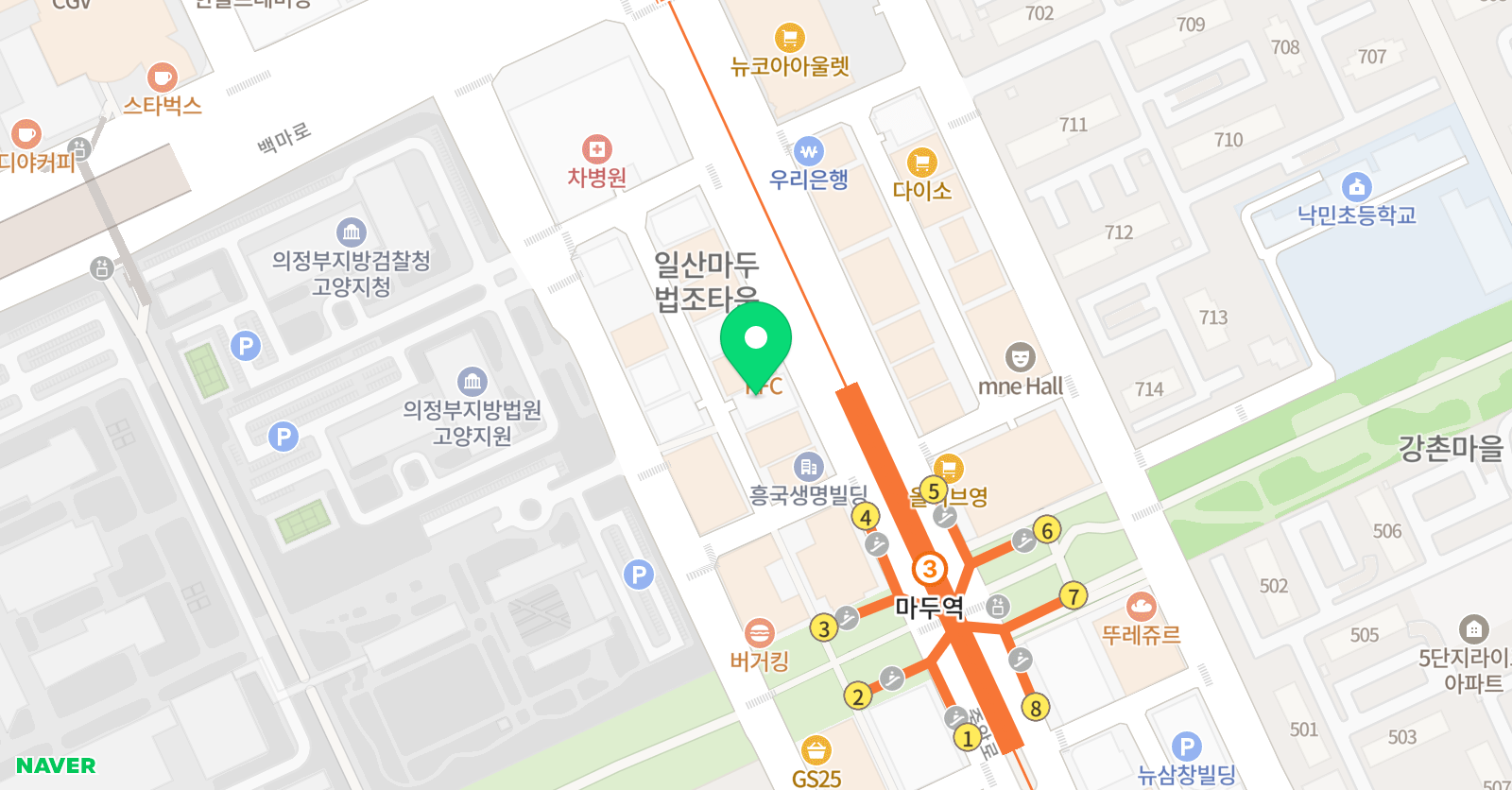 와와 학습코칭센터 마두점 위치