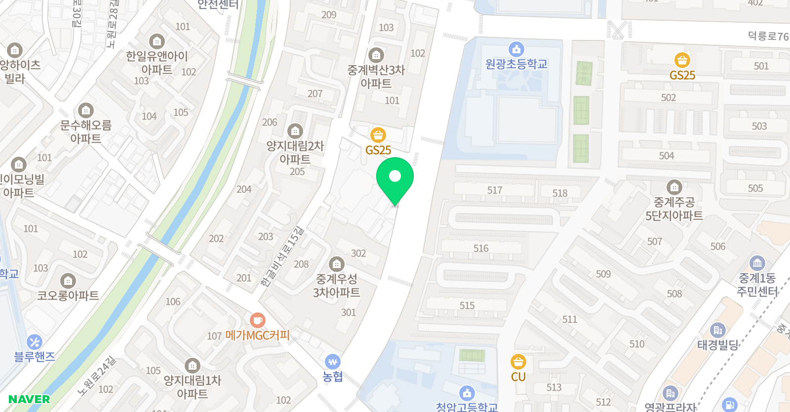 중계테스 영어학원 위치